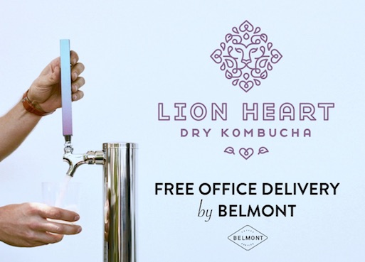 Get Lion Heart Kombucha in your office through Belmont Coffee Service