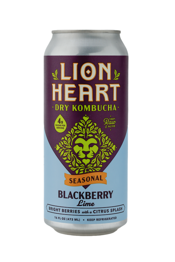 Lion Heart Kombucha Seasonal Flavor Acai Grape